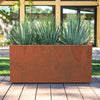 Large Corten Steel Rectangle Planter Garden Plants Pot In & Outdoor Trough Tub