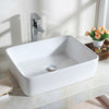 Modern white Square Ceramic Small Cloakroom Bathroom Basin Wall Hung Corner Sink