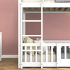 3FT Bunk Beds Kids Toddlers High Sleeper Wooden Bed Frame White Solid Pine Wood