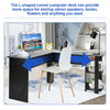 Corner Computer Desk L-shaped PC Study Table Home Office Workstation Furniture