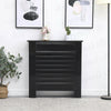 UK High Gloss Radiator Covers Wood Grill Cabinet With Slats Black/Grey/White