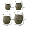 Flower Plants Seagrass Woven Storage Pots Bag Wicker Basket Straw Home Decor -C