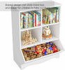 Children's Bookcase Kids' Toy Storage Cabinet Toy Rack Wooden Bookshelf