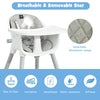 4 in 1 Baby Highchair Infant Feeding Seat Kids Table&Chair Set W/Adjustable Tray