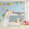 Kids Single Loft Bed Children Mid Sleeper Bunk Bed W/ Slide & Safety Guardrails
