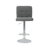 2X Bar Stools Adjustable Breakfast Kitchen Stools Fabric Swivel Chrome Gas Lift