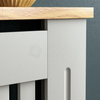 Radiator Cover Modern Grey Wood MDF Grill Cabinet Shelf Slats Large
