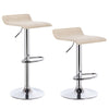 1/2x Bar Stools Kitchen Breakfast Gas Lift Chair Barstools PVC Leather Metall