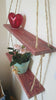 Rustic Vintage Shelves Handmade Wooden Natural Wood Floating Hanging Rope Shelf
