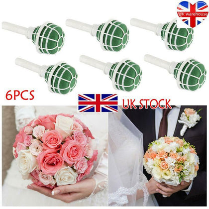 6pcs Wedding Bouquet Bridal Posy Oasis Wet Foam Flowers Floral Holder Decoration