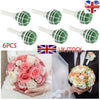 6pcs Wedding Bouquet Bridal Posy Oasis Wet Foam Flowers Floral Holder Decoration