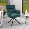 Velvet Swivel Dining Chairs Padded Seat Accent Armchair Home & Office Metal Legs