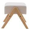 Fabric Rest Stool Wooden Footstool Chair Ottoman Rest Padded Top