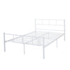 Single Double Bed Metal Frame 3ft 4ft6 Bedroom Furniture with Sprung Mattress