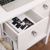 Mondeer White Console Table 2/3 Drawers Wooden Shelf Hallway Storage Side Desk
