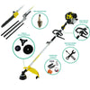5 in 1 52cc Petrol Hedge Trimmer Chainsaw Brush Cutter Pole Saw Outdoor Tools UK