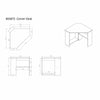 White Corner Kids Desk Modern Office Computer Table PC Laptop Study Gaming Desk