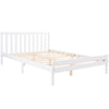 Double Bed 4ft6 White Solid Pine Wooden Bed Frame Shaker Style Bedroom Furniture