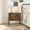 Industrial Side Cabinet Slim Vintage Sideboard Bedside Storage Cupboard Small