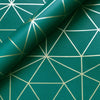 METRO PRISM WALLPAPER TRIANGLE GEOMETRIC WOW037 GOLD / EMERALD GREEN LUXURY