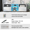 White Modern TV Stand Sideboard Cabinet Matt Body High Gloss Doors LED Lights