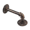 4pcs Shelves Brackets Industrial Antique Pipe Black Iron Wall Mounted Hanging