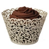 25/50/100 Filigree Vine Cupcake Wrappers Cases Gift Xmas Wedding Birthday Cake