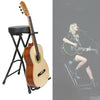 Foldable Musician Stool Guitar Stool Practice Chair Seat Acoustic Guitar Stand