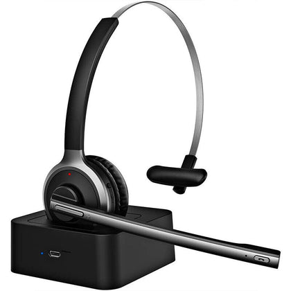 Wireless Bluetooth Office Headset Over Ear for Trucker Drivers Call Center