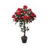 90cm Artificial Red Rose Flower Tree Potted Fake Plant Indoor Outdoor Home Decor