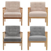 Scandinavian Wood Accent Armchair Sofa Lounge Chair Living Room Occasional Seats