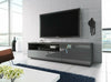 Modern GREY GLOSS FRONT TV Cabinet Stand Media Entertainment Unit 138cm
