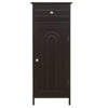 Bathroom Storage Cabinet Floor Standing Wooden Cupboard w/ Single Door & Drawer