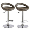 2X Rattan PU Bar Stools Breakfast Bar Chair Kitchen Stool Swivel Barstool