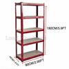 Garage Racking 5 Tier Shelving Unit Boltless Heavy Duty Metal Shelf Shed Storage