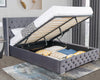 Ottoman Bed Small Double King Size Storage Gas Lift Up Velvet Bed Frame Bedroom
