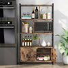 Tribesigns Storage Cabinet with 3 Shelves& 2 Doors Industrial Bookcase Bookshelf