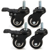 4 x Heavy Duty 50mm PU Swivel Castor Wheels 200KG Trunk Furniture Caster Rubber