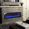 36 40 50 60" Electric Fireplace 12 Color LED Insert/Wall Mounted Heater Timer UK