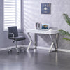 NEW White High Gloss Large Computer PC Home Executive Study Office Corner Desk