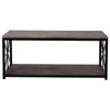 Coffee Table Industrial Tea Table with Storage Shelf Living Room Furniture Side