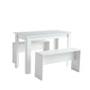 Wooden Dining Table and Chairs Set 2 Bench Kitchen Furniture Activity Desk Kid