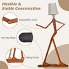 Wooden Tall Floor Lamp Corner Decorative Humanoid Light Fixture Changeable Shape