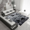 MODERN DESIGN RUG BLACK GREY SOFT LARGE LIVING ROOM FLOOR BEDROOM CARPET RUGS