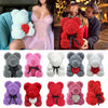 Rose Bear 25cm 40cm Foam Flower Teddy Christmas Valentine Birthday Gift + Box