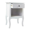 White Bedside Chest Side Table Cabinets Nightstand w/Drawer Bedroom