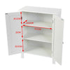 White Sideboard 2 Door Cabinet Cupboard Unit 3 Shelves Storage Bathroom Kitchen