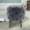 Upholstered Pouffe Stool Ottoman Buttoned Footstool Dressing Table Chair Seat