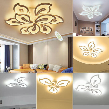 Modern 3/5/9 Heads Flower Ceiling Lights LED Chandelier Lamp Bedroom Living Room