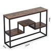 Console Table Industrial Hallway Living Room Slim Side Table with Storage Shelf